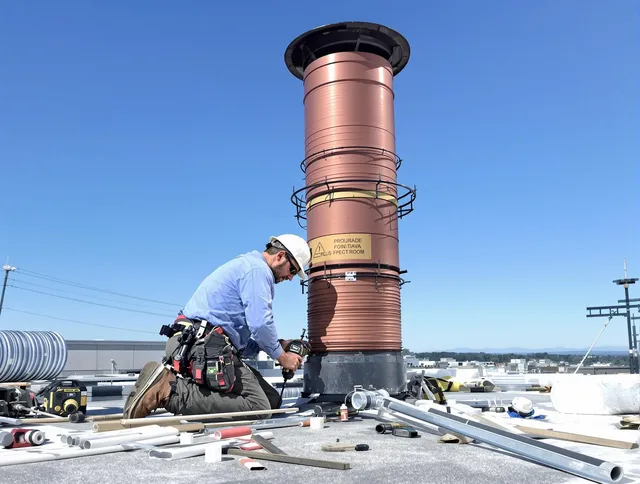 Installed chimney liner by Burrillville Chimney Sweep in Burrillville, RI