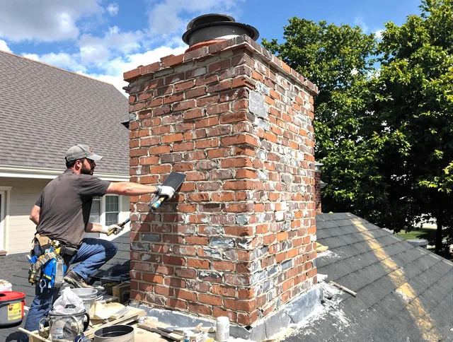 Completed chimney rebuild by Burrillville Chimney Sweep in Burrillville, RI