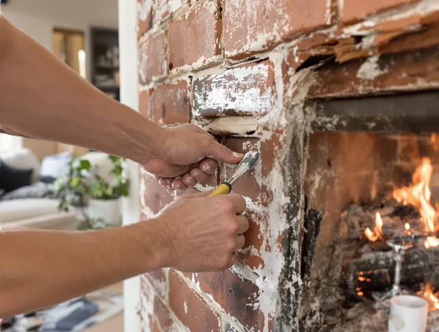 Routine fireplace repair by Burrillville Chimney Sweep in Burrillville, RI