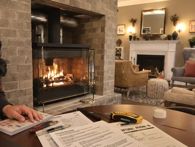 Burrillville Chimney Sweep verifying fireplace safety measures in Burrillville, RI